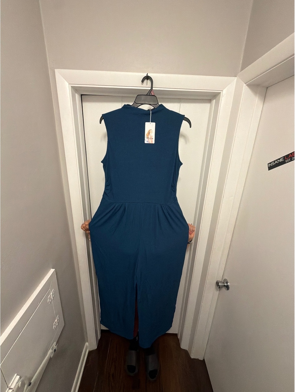 PrettyGarden Sleeveless Blue Jumpsuit XL